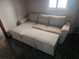 Sofá Chaise Longue Beige