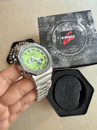 Reloj G-Shock Plata y Verde