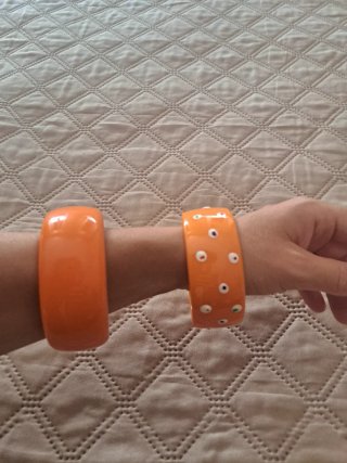 2 bracciali vintage arancioni