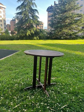 Mesa y Silla de Madera Exterior