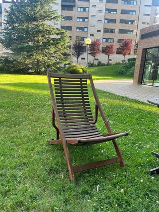 Mesa y Silla de Madera Exterior