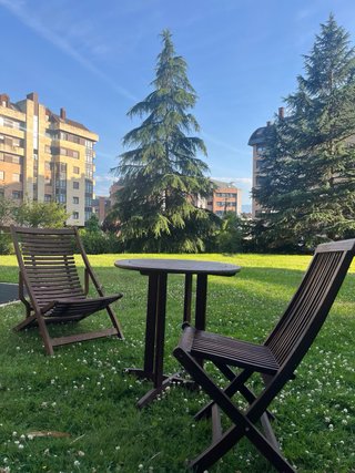 Mesa y Silla de Madera Exterior