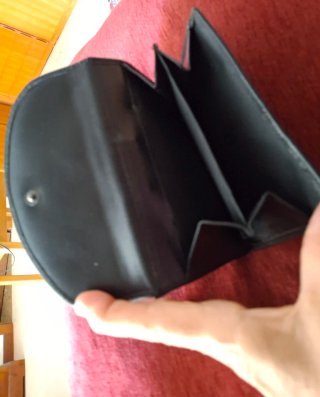 Monedero piel negro y marrón De alta calidad #60€#