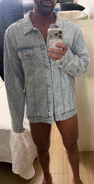 Chaqueta vaquera Pull&Bear lavado ácido - Talla XL