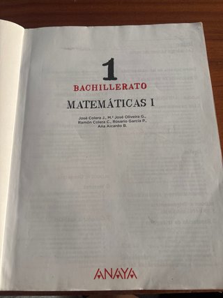 Matemáticas I 1 Bachillerato