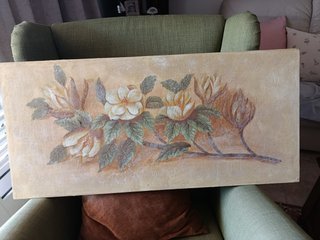 Cuadro floral decorativo 80x40cm