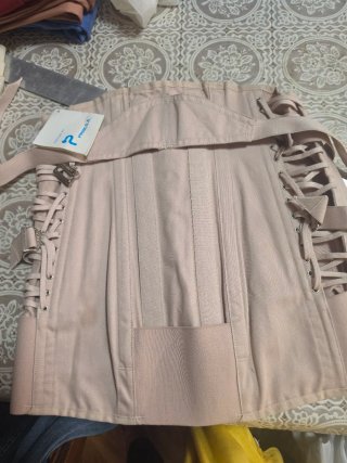 Faja semirrígida sacrolumbar beige/rosa