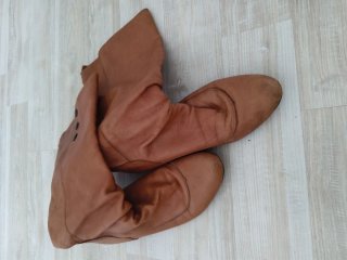 Botas de cuero marrones talla 39