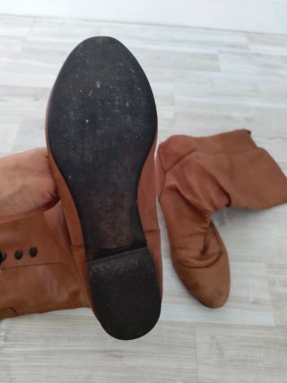 Botas de cuero marrones talla 39