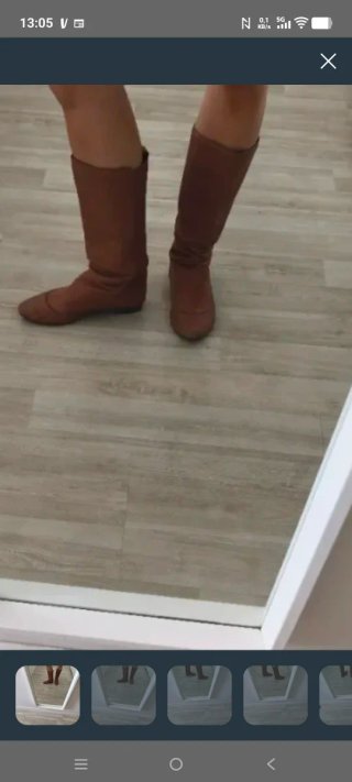 Botas de cuero marrones talla 39