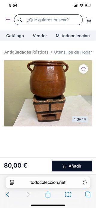 Hornillo antiguo piedra rejilla +100 años