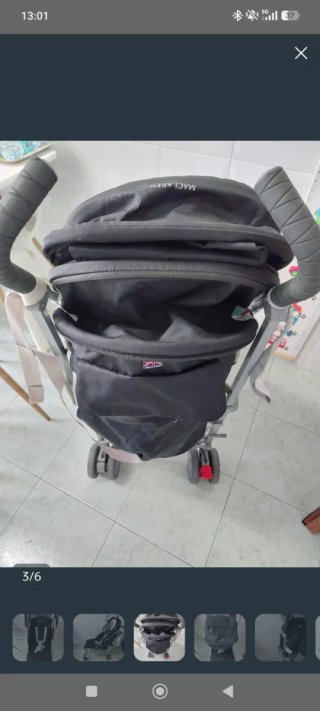 Silla de paseo Maclaren negra
