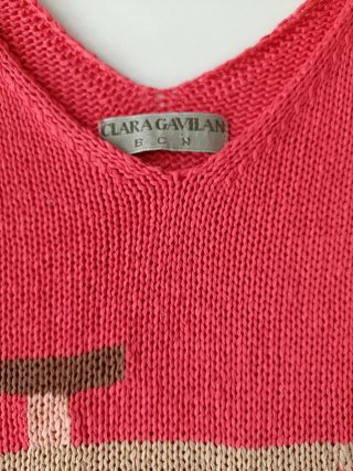 Top Clara Gavilán Rojo y Beige
