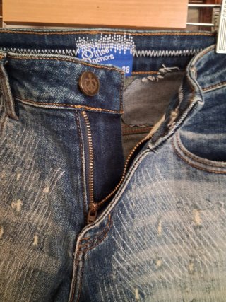 Pantaloni uomo jeans effetto used