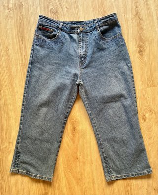 Pantalón vaquero capri azul