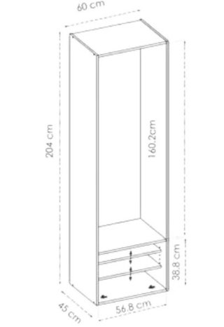 Módulos Vestidor Madera Blanca (6 uds)