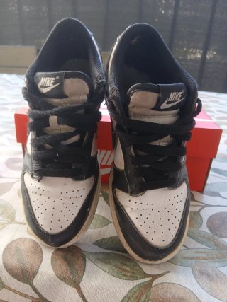 Zapatillas Nike Dunk Low Niño Negro Blanco