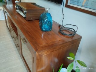 Mueble TV Banak Madera y Cristal