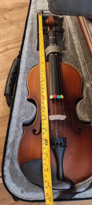 Violín 1/4 con arco, funda y accesorios