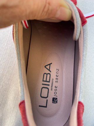 Zapatillas Jose Saenz Mujer Gris/Rojo