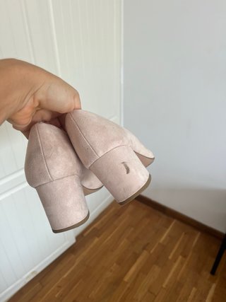 Zapatos de tacón beige/rosa