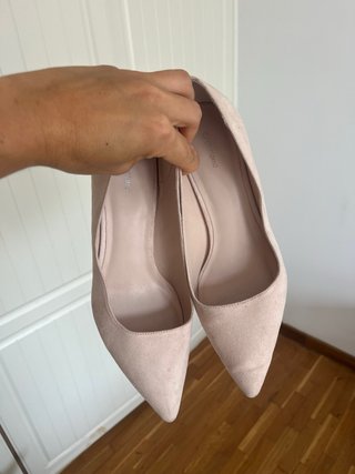 Zapatos de tacón beige/rosa