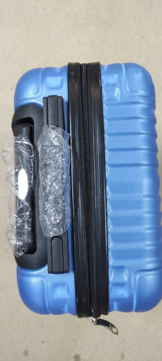 Maleta de viaje azul metálico