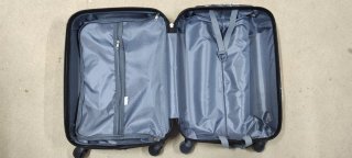 Maleta de viaje azul metálico