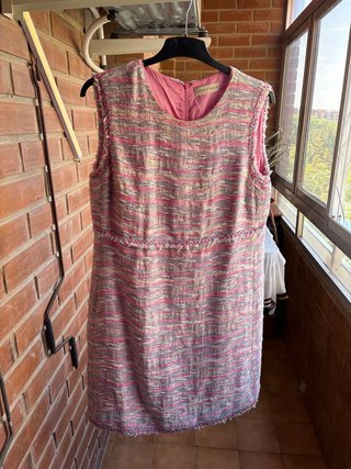 Vestido tipo Chanel multicolor