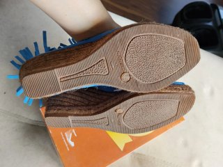 Sandalias cuña Ramoncinas rayas azules