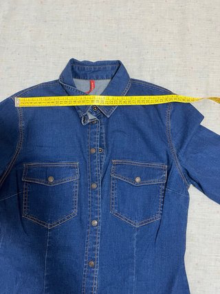 Vestido vaquero camisero manga 3/4