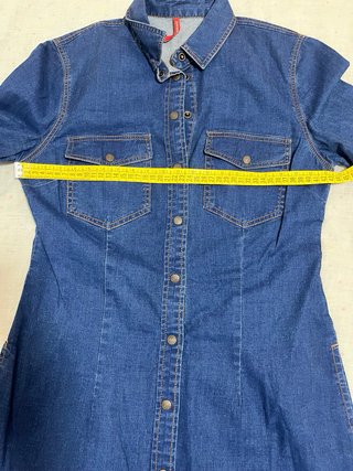 Vestido vaquero camisero manga 3/4