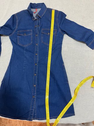 Vestido vaquero camisero manga 3/4