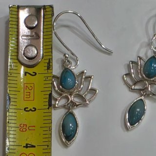 Pendientes Plata 925 Larimar