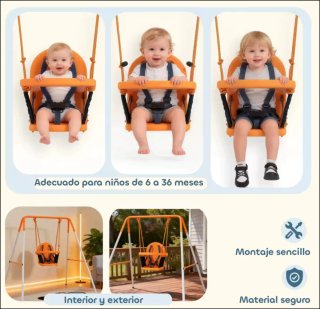 Columpio infantil naranja