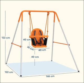 Columpio infantil naranja
