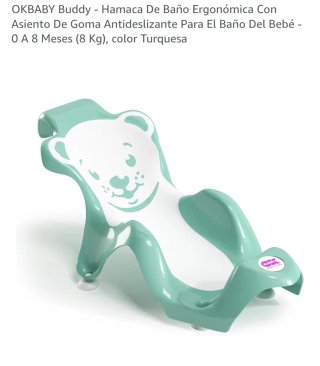 Bañera OK Baby Oso Azul y Blanco