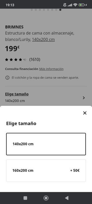 Estructura Cama IKEA Blanca con Cajones