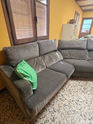 Sofá rinconera gris