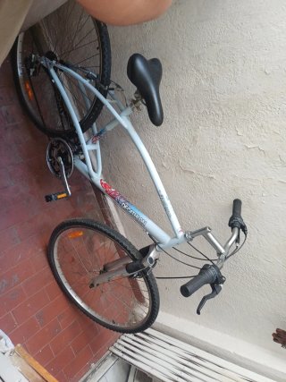 Bicicleta de montaña blanca