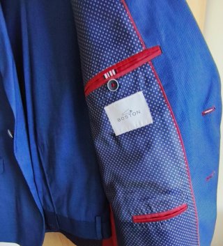 Traje de chaqueta azul caballero