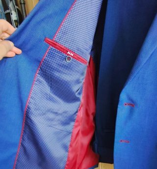 Traje de chaqueta azul caballero