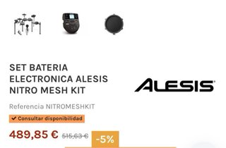 Batería Electrónica Alesis Nitro Mesh Kit