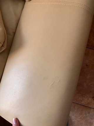 Sofá 3 plazas piel beige