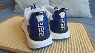 Zapatillas Versace Piel Azul y Blanco