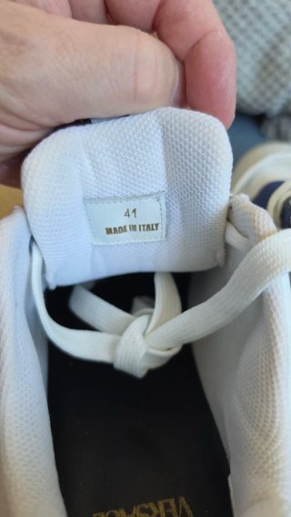 Zapatillas Versace Piel Azul y Blanco