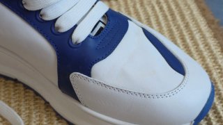 Zapatillas Versace Piel Azul y Blanco