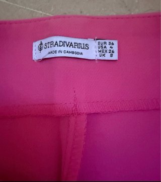 Pantalón pitillo rosa