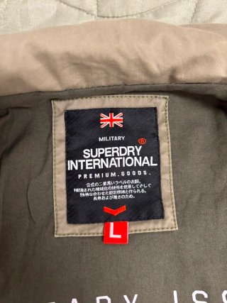 Chaqueta Superdry Talla L Beige/Verde