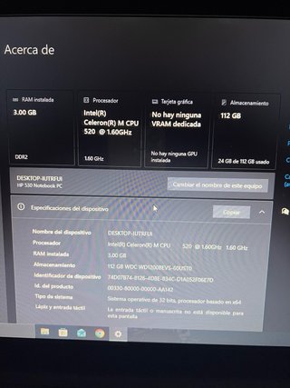 Portátil HP Intel Celeron 1.60GHz